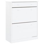 vidaXL Armoire à chaussures ALTA blanc 77x35x96 cm bois massif de pin