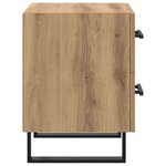 vidaXL Cabinet de chevet avec tiroir chêne artisanal 40 x 35 x 47.5 cm