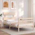 vidaXL Cadre de lit sans matelas bois massif