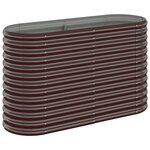 vidaXL Lit surélevé de jardin Acier galvanisé marron