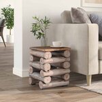 vidaXL Tabouret Naturel 30 x 30 x 38 cm Bois de teck massif