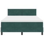 Lit Box Spring vidaXL avec matelas Vert foncé 140x200 cm Velours