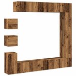 vidaXL Ensemble de meuble TV mural 9 Pièces vieux bois bois d'ingénierie