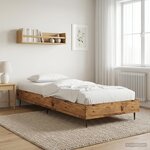 vidaXL Cadre de lit Bois ancien 80 x 200 cm Bois d'ingénierie