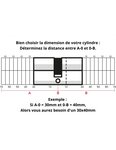 THIRARD - Cylindre de serrure double entrée Trafic 6  40x40mm  anti-arrachement  anti-perçage  laiton  5 clés