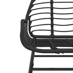 vidaXL Ensemble à manger de jardin 3 Pièces noir résine tressée verre