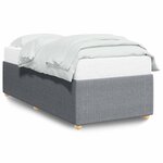 vidaXL Cadre de lit sans matelas gris clair 90x200 cm tissu