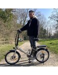 Wegoboard - vélo citybike + 1 batterie supplémentaire (jusqu'à 100 km d'autonomie) - argent