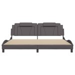 vidaXL Cadre de lit sans matelas gris 200x200 cm similicuir