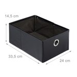 Banquette banc coffre de rangement avc tiroirs 76 cm noir 3013003