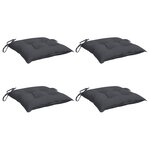 vidaXL Coussins de chaise lot de 4 anthracite 50x50x7 cm tissu oxford
