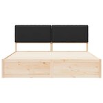 vidaXL Cadre de lit avec tête de lit rembourrée Noir 200 x 200 cm