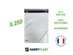 250 Enveloppes plastique opaques 80 microns n°5 - 415x520mm