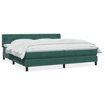 vidaXL Sommier à lattes de lit et matelas vert foncé 180x210cm velours