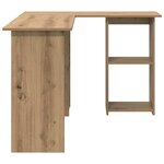 vidaXL Bureau chêne artisanal 142 x 102 x 73 cm Bois d'ingénierie