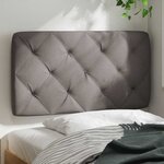 vidaXL Coussin de tête de lit taupe 80 cm tissu