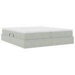 vidaXL Lit avec rangement et matelas Gris clair 180 x 200 cm Velours