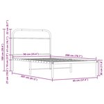 vidaXL Cadre de lit sans matelas 90x200cm chêne sonoma bois ingénierie