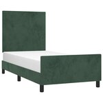 vidaXL Cadre de lit sans matelas vert foncé 80x200 cm velours
