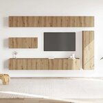 vidaXL Ensemble de meuble TV mural 7 Pièces chêne artisanal