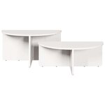 vidaXL Table basse 2 Pièces Blanc Bois massif en pin
