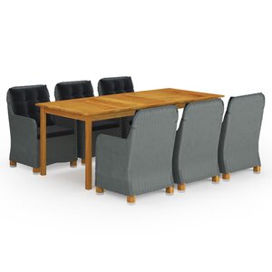 vidaXL Ensemble à manger de jardin 9 Pièces Gris clair