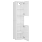 Vidaxl ensemble de meubles de salle de bain blanc brillant aggloméré