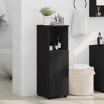 vidaXL Cabinet de salle de bain Noir 30 x 35 x 95 cm Bois d'ingénierie