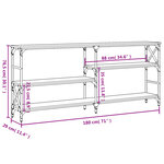 vidaXL Table console chêne marron 180x29x76 5 cm bois d'ingénierie