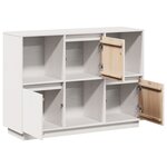 vidaXL Buffet Blanc 110 5x35x80 cm Bois massif de pin