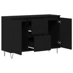vidaXL Buffet Chêne noir 101.5 x 35 x 70 cm Bois d'ingénierie