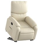 vidaXL Fauteuil inclinable Crème Similicuir