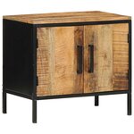 vidaXL Cabinet de chevet 2 Pièces Marron et Noir 50 x 30 x 45 cm