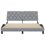 vidaXL Cadre de lit sans matelas gris clair 160x200 cm tissu