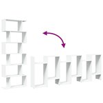 vidaXL Étagère séparatrice de pièce à 6 niveaux blanc 70x24x193 cm