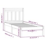 vidaXL Cadre de lit sans matelas bois massif