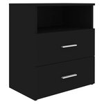 vidaXL Tables de chevet 2 Pièces Noir 50x32x60 cm