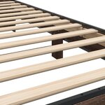 vidaXL Cadre de lit chêne marron 90x190 cm bois d'ingénierie et métal