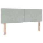 Lit Box Spring vidaXL avec Matelas Gris clair 160x200 cm Velours