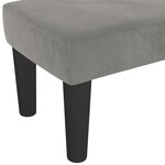 vidaXL Banc Gris clair 100x30x30 cm Velours