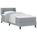 vidaXL Lit à ressorts avec matelas Gris clair 80 x 200 cm tissu