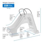 Toboggan de piscine blanc - Vero