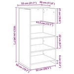 vidaXL Bureau de réception blanc 55x50x103 5 cm bois d'ingénierie