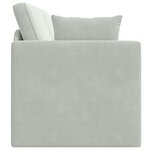 vidaXL Canapé-lit Gris clair 213 x 76 x 77 cm Velours