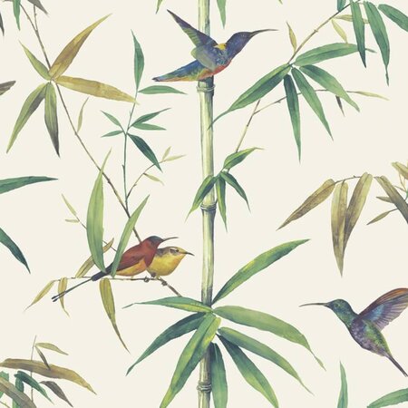 Noordwand Papier peint Kolibri and Bamboo Écru