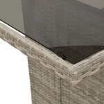vidaXL Ensemble à manger de jardin et coussins 9 Pièces gris clair rotin