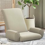 vidaXL Fauteuil de sol ajustable Sable Velours grainé