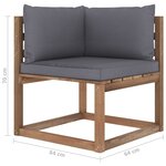 Vidaxl salon palette de jardin 5 pièces et coussins bois de pin imprégné