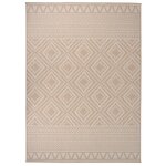 vidaXL Tapis à tissage plat d'extérieur 200x280 cm Rayures brunes