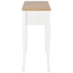 vidaXL Table de console et coiffeuse avec 3 tiroirs Blanc
